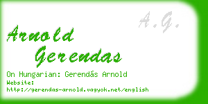 arnold gerendas business card