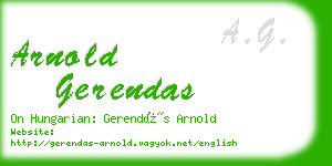 arnold gerendas business card